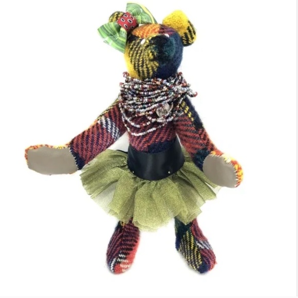 “Persephone” - Wool tartan heirloom teddy bear - Picture 6 of 8